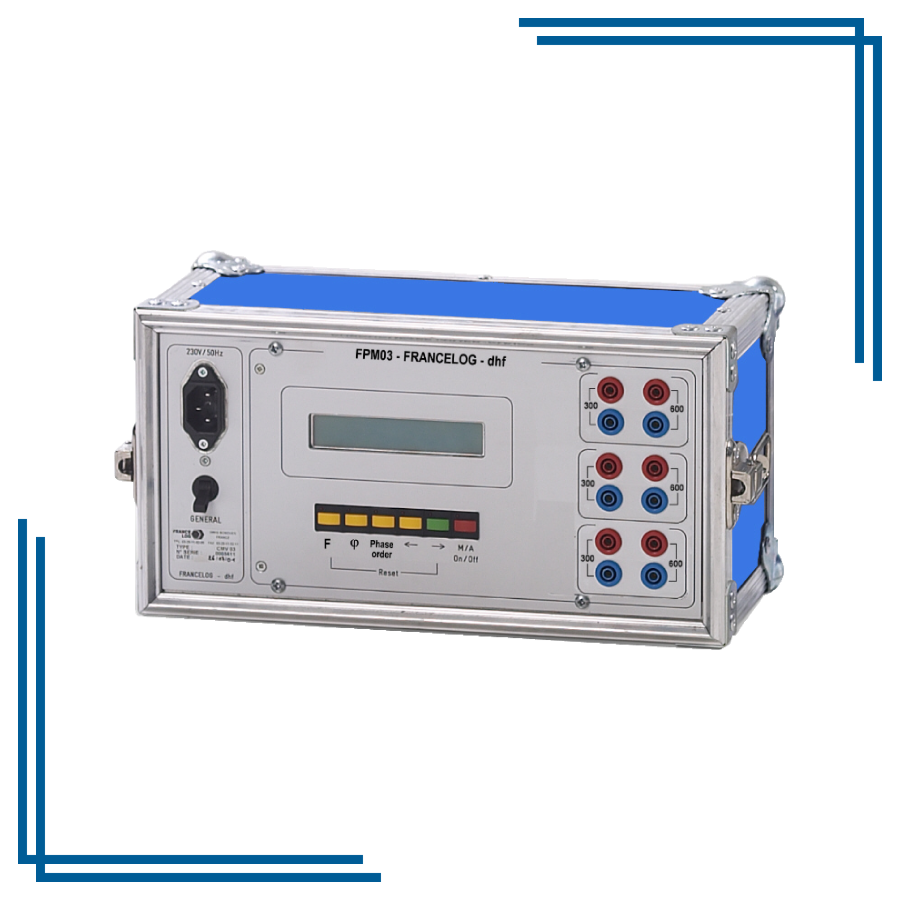Fréquencemètre et Phasemètre triphasé FPM03